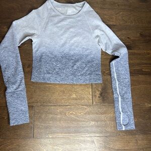 Victoria's Secret Gray Crop Fitted Hoodie